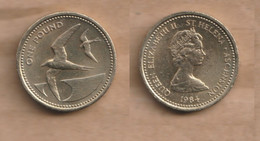 Santa Helena 1 Pound 1984  Copper-nickel • 5.20 G • ⌀ 25.00 Mm KM# 734 - Saint Helena Island