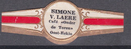 Sigarenbandje.  Café. ,,Onder De Toren,,  Simone V.Laere  Oost- Eeklo - Cigar Bands