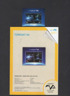 Turkey/Turquie 2021 - Turksat 5A - Souvenir Sheet + Flyer - Superb*** - Excellent Quality - Cartas & Documentos