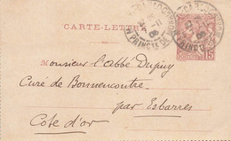 Monaco Carte Lettre A 15 C Pour Bonnencontre Cote D'or - Postal Stationery