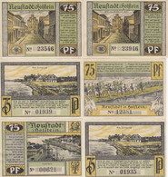 ALLEMAGNE - GERMANY - DEUTSCHLAND - Notgeld Neustadt In Holstein 75 Pfennig X 6 - 1921 - P/NEUF - [11] Local Banknote Issues