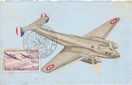 Carte Maxumum Avion Foir De Paris 1946 - 1940-1949