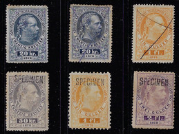 AUSTRIA 1874 TELEGRAPH NETTO 11(2),16,SPECIMEN 14,16,17 CV 145 EUR - Telegrafo