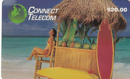 USA - Beach, Connect Telecom Prepaid Card $20(reverse 4), Used - Landscapes