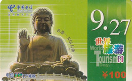 CHINA - Budha, World Tourism Day, China Telecom Prepaid Card Y100, Exp.date 31/12/07, Used - China