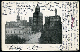 NEW YORK - CITY HALL WORLD AND TRIBUNE BUILDINGS ( 1912 )  - 2 Scans For Condition .(Originalscan !!) - Tarjetas Panorámicas