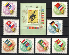 Hungary 1962. Football / Soccer World Cup, Chile Set With Sheet MNH (**) Michel: 1830-1837 + Bl. 34./ 18.50 EUR - 1962 – Chile