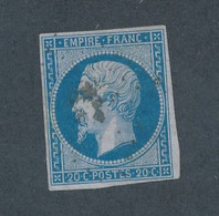 FRANCE - N°14A OU B BLEU SUR LILAS OBLITERE - 1854/60 - COTE MINI : 80€ - 1853-1860 Napoléon III