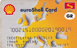 GREECE - EuroShellm Magnetic Member Card, Exp.date 10/09, Used - Oil