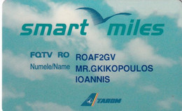 ROMANIA - Smart Miles, Tarom Member Card, Used - Airplanes