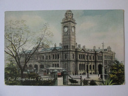Tasmania(Australia)-Hobart:Post Office/Tramway Unused Postcard About 1900 - Hobart