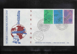 Suriname 1971 Space / Raumfahrt - World Communication Day FDC - Südamerika