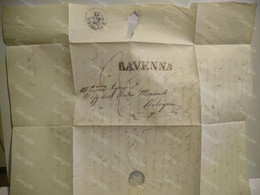 Italy Italia  Folded Letter 1852 Bologna Ravenna - Romagne