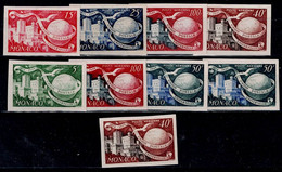 MONACO 1949 UPU SET IMPERF MI No 401-7B MNH VF!! - Unused Stamps