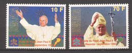 Rwanda, 1990, Visit Of Pope John Paul, MNH, Michel 1439-1440 - Other & Unclassified