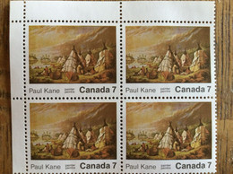 Canada 1971 553 Paul  Kane - Indiens Bloc De Coin - Blocs-feuillets