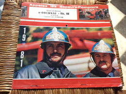 CALENDRIER-ALMANACH  Sapeurs-Pompiers  GRAND FORMAT  Ville  D’OBERNAI  Annee 1981 - Grossformat : 1981-90