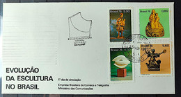 Envelope FDC 108 1976 Sculpture In Brazil Art CBC CPD SP - FDC