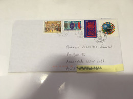 (5 H 48) 2 Letters Posted From France To Australia During COVID-19 Crisis (with Multiple Stamps) - Covers & Documents