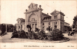 N°93585 -cpa Nice -la Gare Du Sud- - Casinos