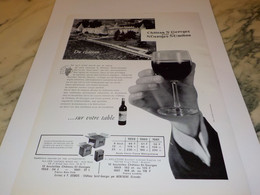 ANCIENNE PUBLICITE VIN CHATEAU ST GEORGE ST EMILION  1963 - Alcools