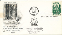 USA FDC 29-8-1960 Fifth World Forestry Congress With Cachet - 1951-1960
