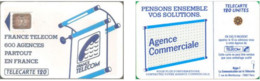 Carte à Puce - France - France Telecom - Les 600 Agences 50 - SC4an D6 Glacée, 5 N° Grands Emboutis Décalés H - 600 Agences