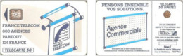 Carte à Puce - France - France Telecom - Les 600 Agences 50 - SC4an D7 Mate, 5 N° Impact Sur Cadre Haut - 600 Agences