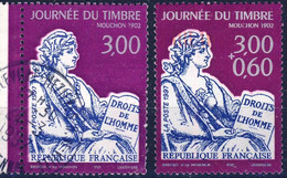 3051 + 3052 Fête Du Timbre MOUCHON 1902 OBLITERES ANNEE 1997 + Vignette En Scan 2 - Used Stamps
