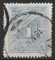 Grèce 1930/35 - 1 D. Bleu Clair  - Y&T N° 81(o) - Oblitérés