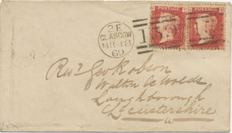 GB „159 / GLASGOW“ Scottish Duplex (4 Bars With Same Length, Time Code „2 E“, Datepart 19mm) On Fine Cover (bs. Faults) - Brieven En Documenten