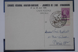 C1 FRANCE BELLE LETTRE 1946 JOURNEE DE L AIR  STRASBOURG POUR PARIS +++ AFFRANCH. PLAISANT - 1960-.... Cartas & Documentos