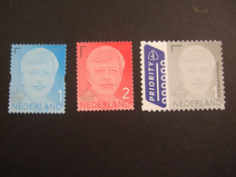 NETHERLANDS 2021 WILLEM ALEXANDER  DEFINITIVES 3 STAMPS PUNCHED OUT MNH ** (IS36-443) - Nuovi