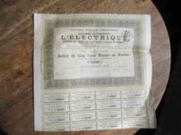 Action Exploitation Voiture Electrique   1904 - S - V