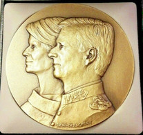 Médaille Commémorative:Le Roi Et La Reine Philippe Et Mathilde/Herdenkingspenning: Koning En Koningin Filip En Mathilde - Adel