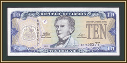 Liberia 10 Dollars 2011 P-27 (27f) UNC - Liberia
