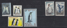 Antarctica Penguins 6v (4v Mnh 2v TAAF Mh =mint, Hinged) - Fauna Antártica