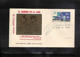 Uruguay 1970 Space / Raumfahrt Apollo XI - First Man On The Moon FDC - Sud America