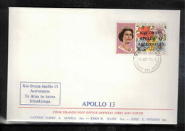 Cook Islands 1970 Space / Raumfahrt Apollo XIII FDC - Océanie