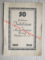 50 Goldenes Jubiläum Des Musik-Instituts Hansel Beuthen ( 1893 - 1943 ) - Música