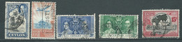 Ceylan   - Lot De 5 Timbres Oblitérés ( Début De Collection   AI 31406 - Ceylon (...-1947)