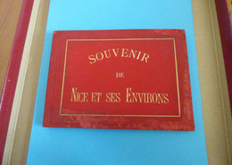 06 - NICE CARNET DE 12 VUES SOUVENIR DE NICE ET SES ENVIRONS PHOTOS VERITABLES ALBUMINEES - Mehransichten, Panoramakarten