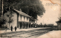 Marlieux Canton De Villars-les-Dombes La Gare Du P.L.M. Station Ain 01240 Cpa Ecrite Au Dos B.Etat - Non Classés