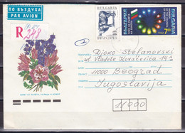 Bulgaria 19?? Belgrade Yugoslavia Serbia Registered Cover Airmail - Cartas & Documentos