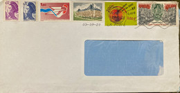 FRANCE 2020, BUILDING ,ARCHITECTURE,QUEEN NEW YEAR MILLENNIUM,KING PALACE ,6 STAMPS USED COVER TO INDIA - Lettres & Documents