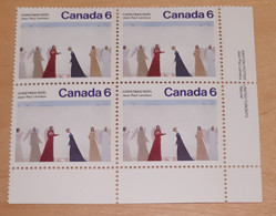 Canada 1974 650-1 Noël - Jean Paul Lemieux Bloc De Coin BR - Blocks & Sheetlets