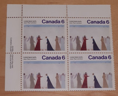 Canada 1974 650-1 Noël - Jean Paul Lemieux Bloc De Coin TL - Blocks & Sheetlets