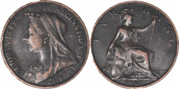 Grande-Bretagne - 1897 - 1 Farthing - Reine Victoria - 04-186 - B. 1 Farthing