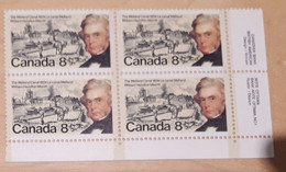 Canada 1975  655 Canal Welland Bloc De Coin BR - Blocks & Sheetlets