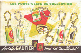 BU 2468 /   BUVARD   LES CAFES GAUTIER SONT LES MEILLEURS   (21,00 Cm X 13,50 Cm) - Caffè & Tè